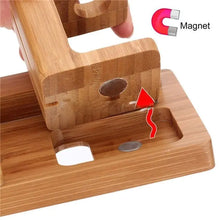Load image into Gallery viewer, Natural Bamboo Charging Dock