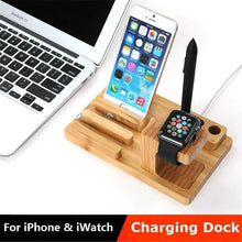 Load image into Gallery viewer, Natural Bamboo Charging Dock