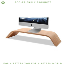 Load image into Gallery viewer, Bamboo Monitor Stand - Minimalist

